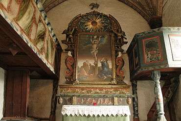 Åre Old Church altar.