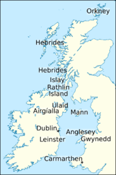 Map of Britain and Ireland