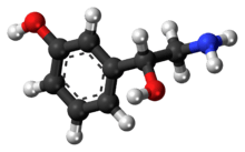 Ball-and-stick model of (R)-Norfenefrine