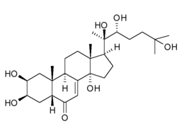 Skeletal formula of 20-hydroxyecdysone