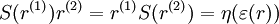  S(r^{(1)})r^{(2)}=r^{(1)}S(r^{(2)})=\eta(\varepsilon (r)) 