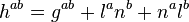 h^{ab}=g^{ab}+l^a n^b+n^a l^b