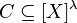 C\subseteq[X]^\lambda