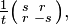 \tfrac{1}{t}\bigl( \begin{smallmatrix}\\s&r\\ r&-s\end{smallmatrix} \bigr),