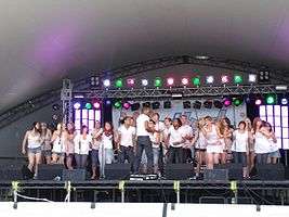 The choir performing at Beach Break, in 2009.