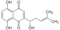 Skeletal formula of alkannin