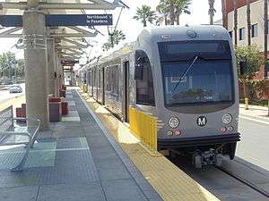 Metro Gold Line AnsaldoBreda P2550 train at Atlantic Station.