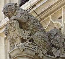 'The mother beaver sculpture outside the House of Commons