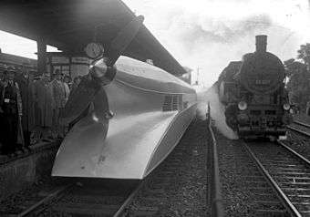 Rear view of Schienenzeppelin