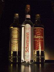 Bottles of cachaça