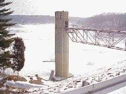 Cagles Mill Lake as seen from dam.  U.S. Army Corps of Engineers photo.