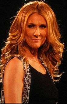 Head-and-shoulders colour photograph of Celine Dion in 2008.