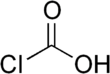 Structural formula of chloroformic acid