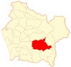 Map of Carahue commune in the Araucanía Region