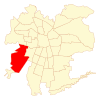 Map of Maipú commune within Greater Santiago