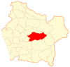 Map of Vilcún commune in the Araucanía Region