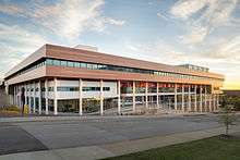 This is an image of the new Darla Moore School of Business, located at 1014 Green Street, Columbia, S.C. 29208. The building was completed in the summer of 2014. This image was taken at the intersection of Greene and Assembly Street.