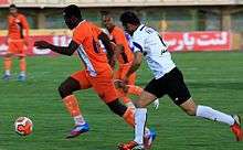 Opoku playing.in Iran.