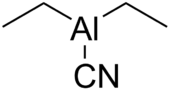 Skeletal formula of diethylaluminium cyanide