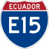 Ecuador Highway 15 marker