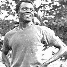 Black and white photograph of Elkanah Onyeali