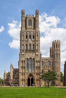 West front (main entrance) of Ely Cathedral