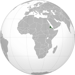 Location of  Eritrea  (dark green)– in Africa  (dark grey)– in the African Union  (dark grey)