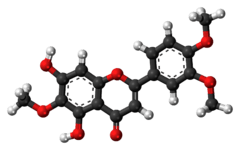 Ball-and-stick model of eupatilin