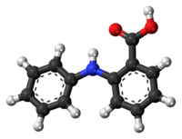 Ball-and-stick model of fenamic acid