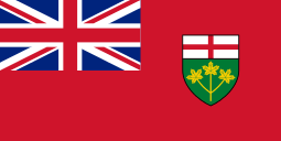 The flag of the Province of Ontario, Canada