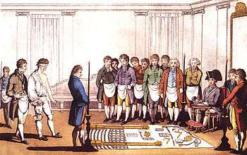 Masonic initiation, Paris, 1745