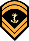 Insignia of a permanent Hellenic Navy Sergeant.