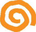 Orange-brown spiral pattern