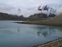 Lake and mountains