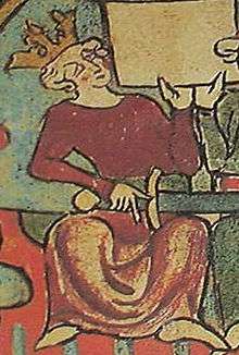 Fourteenth-century depiction of Norwegian king Hákon Hákonarson, from Flateyjarbók.