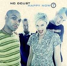 The artwork portrays the four main band members of No Doubt standing in a brightly-lit room.