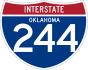 Interstate 244 marker