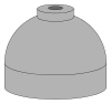  Illustration of cylinder shoulder painted grey for carbon dioxide