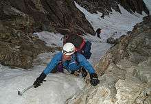 Ian Welsted climbing.