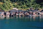 Wooden houses built on and above water.