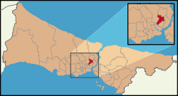 Location of Kağıthane in Istanbul