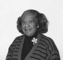 Black and white portrait f Mary Jackson