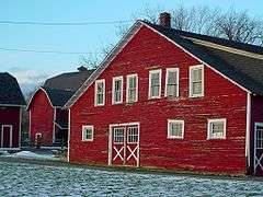 Farm buildings at Knox Farm State Park.