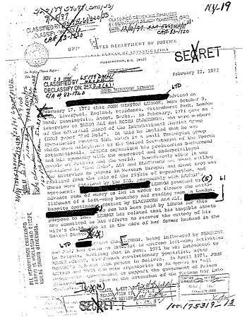 Document with portions of text blacked out, dated 1972.