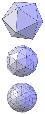 Loop subdivsion of an icosahedron