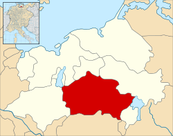 A map of the lordship of Parchim-Richenberg after the first partition of Mecklenburg