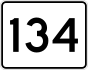 Route 134 marker