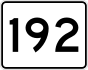 State Route 192 marker