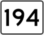 State Route 194 marker