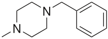 Structural formula of methylbenzylpiperazine